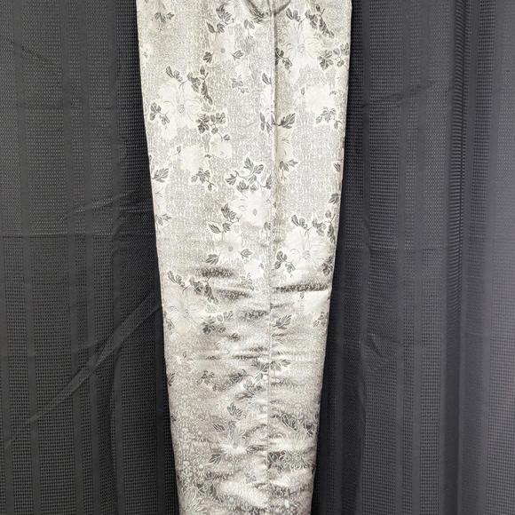 NWT! KENY! SILVER GRAY, BLACK SATIN, ASIAN STYLE DRAWSTRING PAJAMA PANTS! SZ XL - Picture 4 of 10